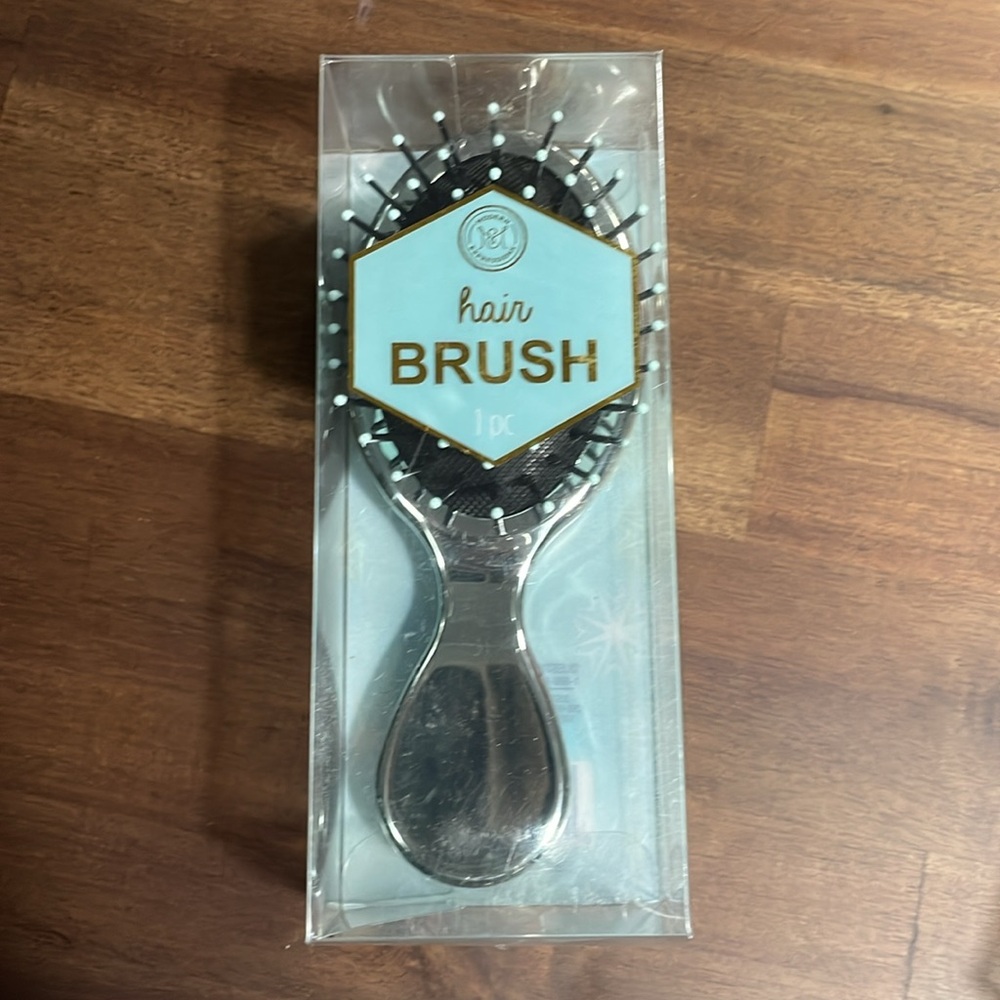 Modern expressions hair brush blue